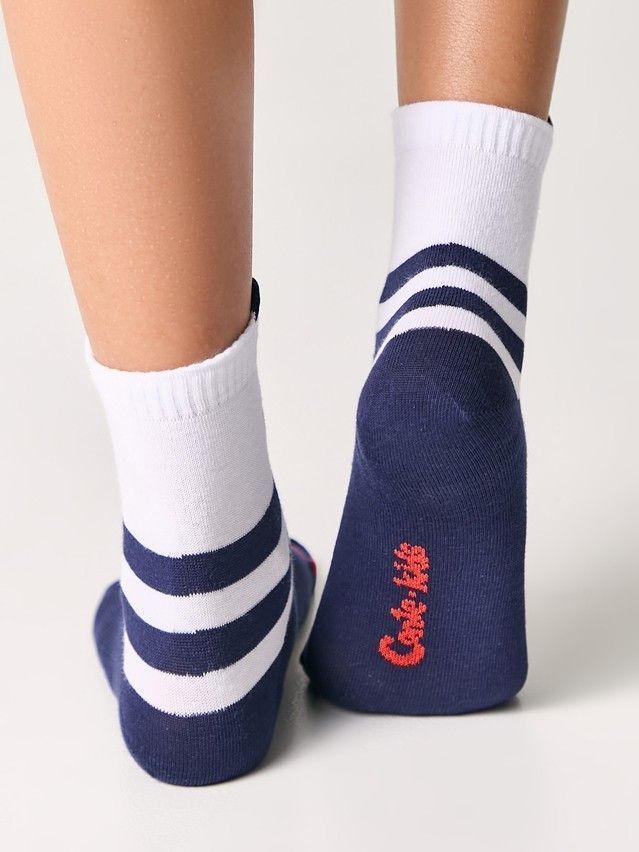 Children's socks CONTE-KIDS TIP-TOP, s.18-20, 563 white-navy - 2
