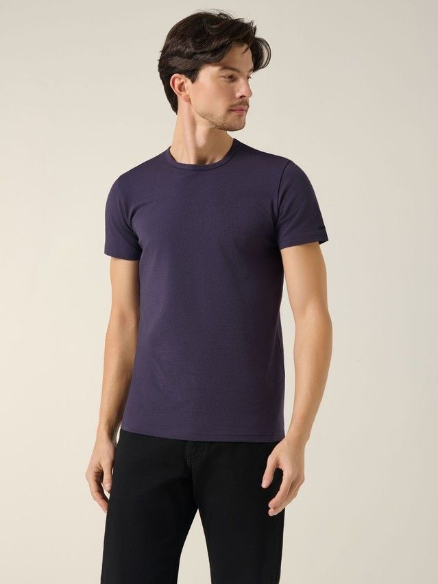 Футболка DW BASIC MF 309-10, р.170,176-100, dark violet - 1