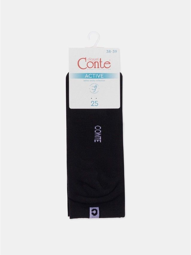 Носки женские хлопковые CE ACTIVE (короткие, махр. стопа) 16С-92СП, р.23-25, 571 черный - 9