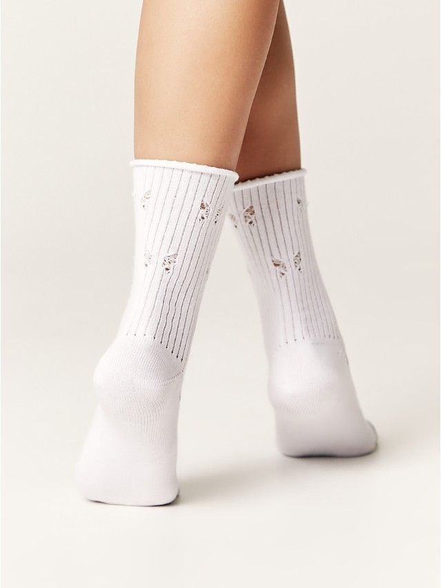 Носки женские хлопковые CE CLASSIC (ажурные, без резинки) 24С-99СП, р.23-25, 628 белый - 4