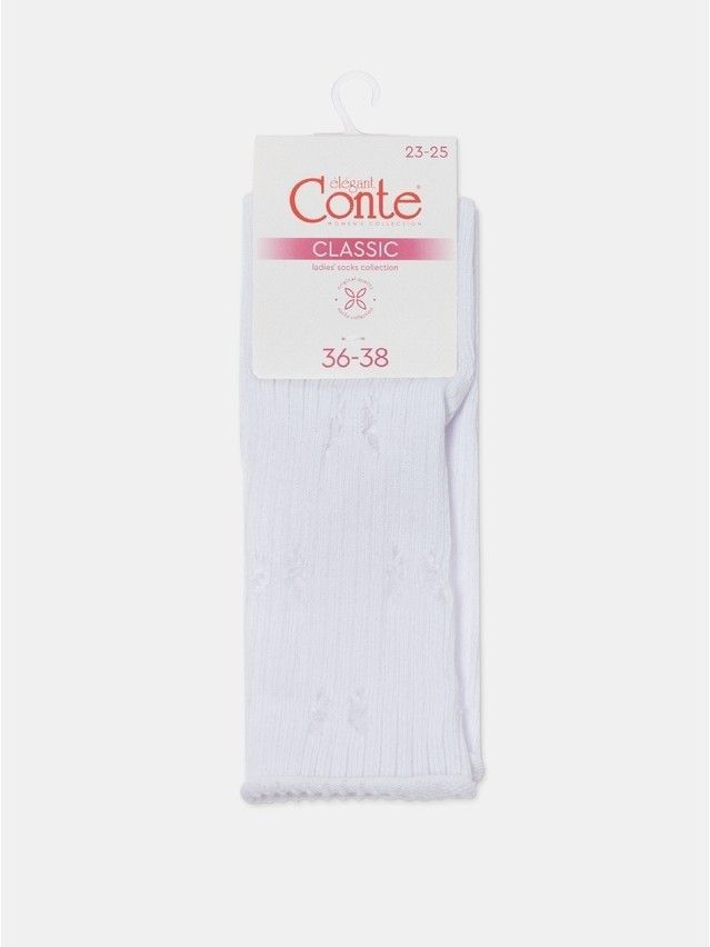 Носки женские хлопковые CE CLASSIC (ажурные, без резинки) 24С-99СП, р.23-25, 628 белый - 8