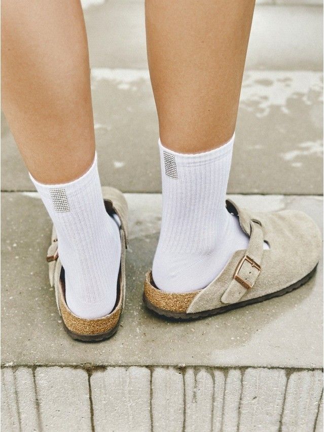 Носки женские хлопковые CE CLASSIC (с декором) 22С-41СП, р.23, 419 белый - 1