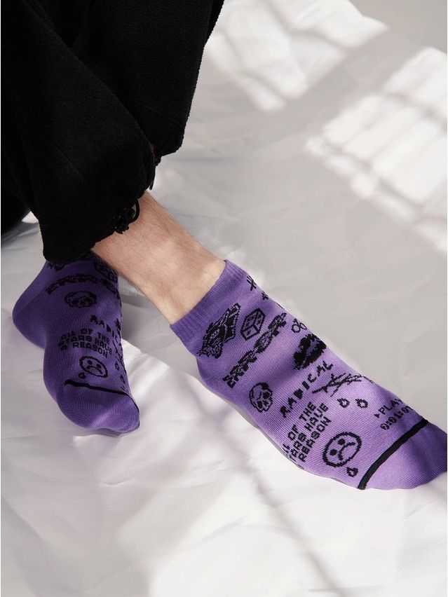 Носки мужские DW HAPPY (короткие) 22С-32СП, р.25, 174 фиолетовый - 1