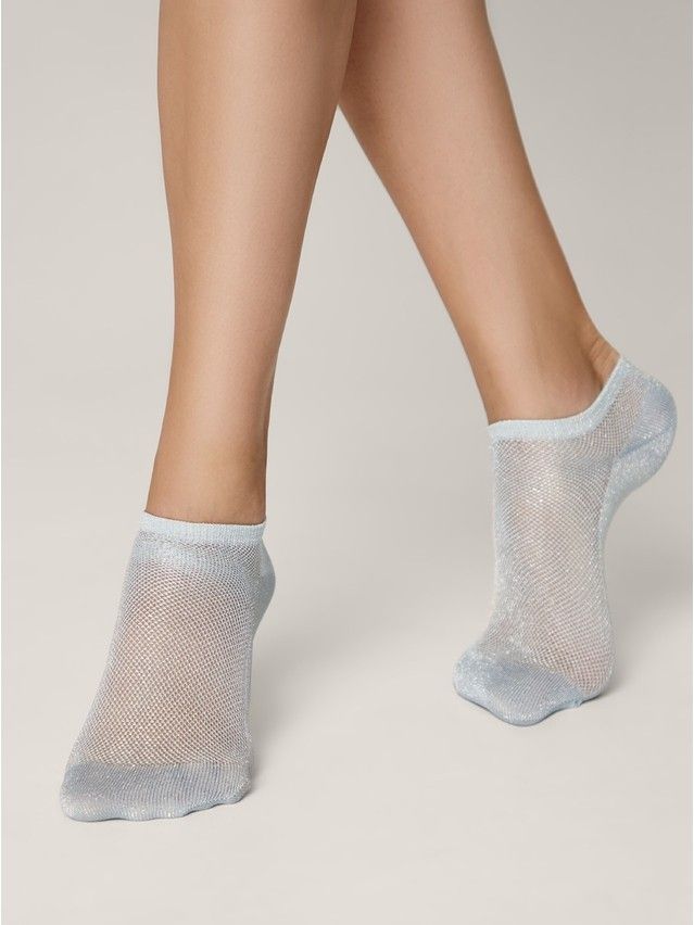 Носки женские вискозные CE ACTIVE (ультракороткие, люрекс) 21С-30СП, р.23, 277 голубой - 3