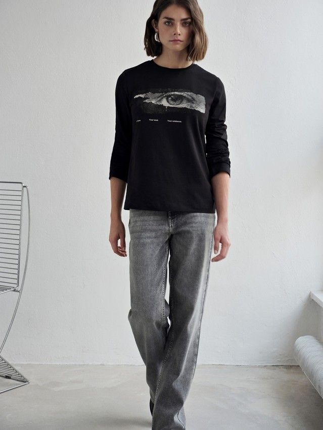 Джемпер женский C LD 3287, р.170-84, black-eye - 1