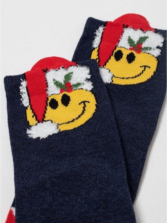 Носки детские CK NEW YEAR (махровая стопа) 23С-64СП, р.16-18, 952 темно-синий - 2