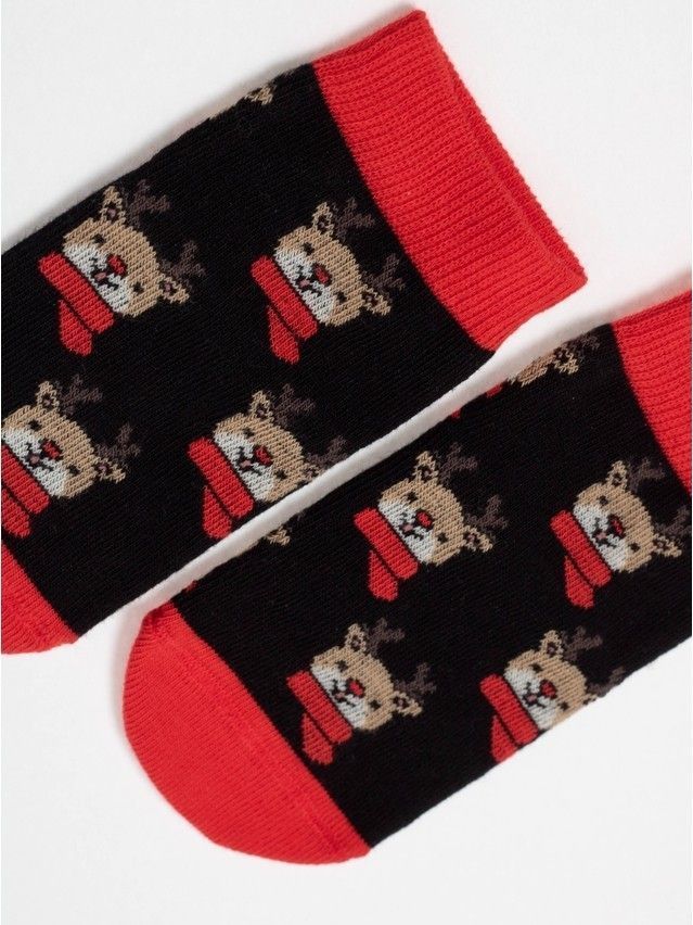 Носки детские CK NEW YEAR 21С-64СП, р.9-10, 908 черный - 2