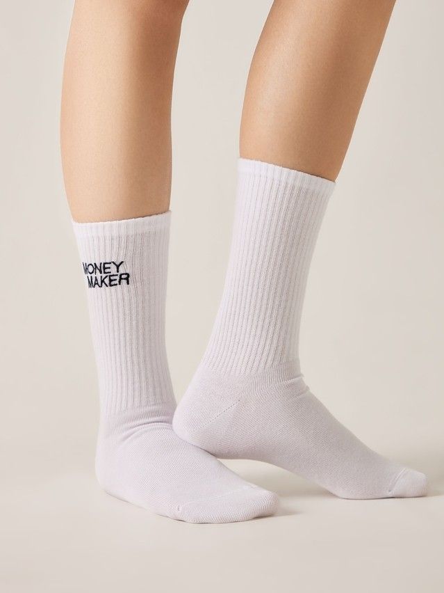 Носки женские хлопковые C FANTASY (с вышивкой) 24С-77/1СП, р.23-25, 701 белый - 2