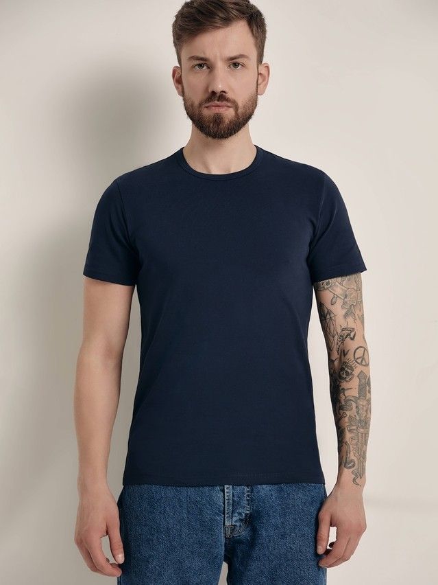 Футболка DW BASIC MF 309-10, р.170,176-100, dark navy - 2