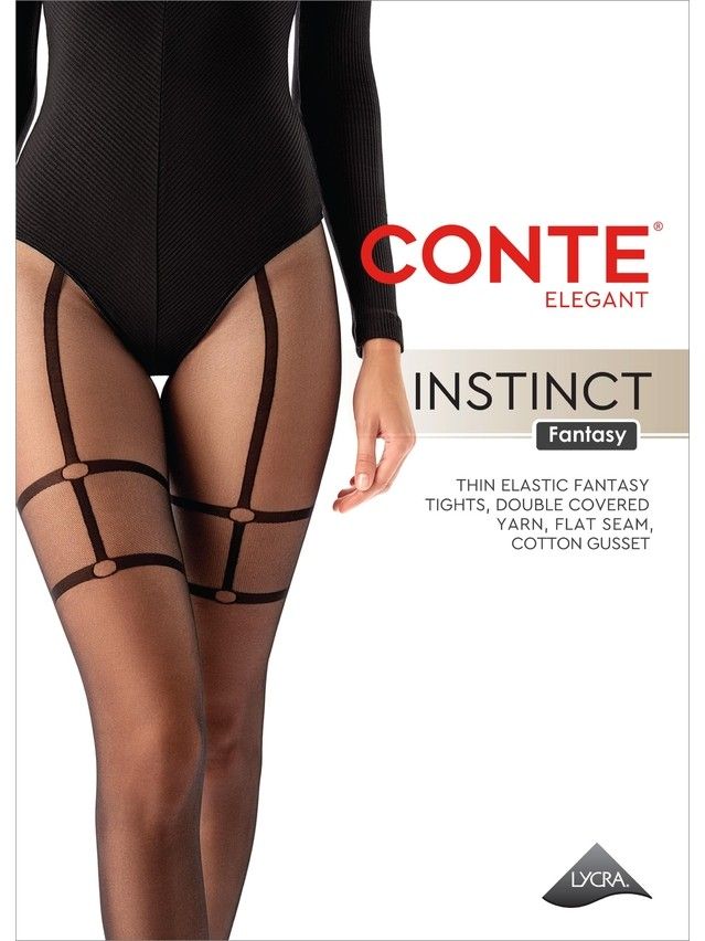 Колготки женские CE FANTASY INSTINCT, р.2, nero - 4