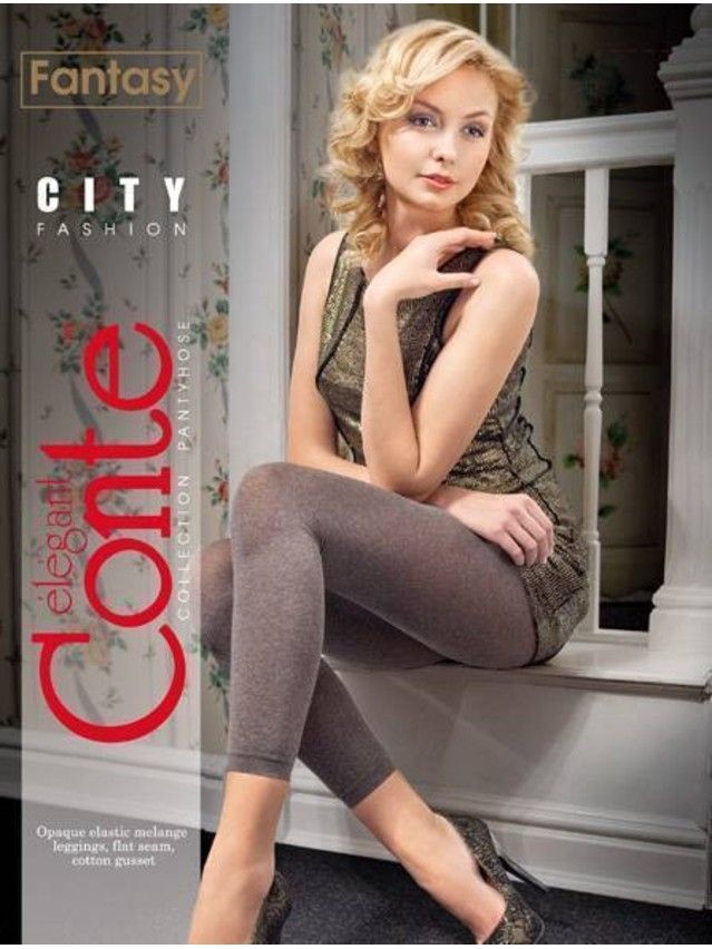 Women's leggings CONTE ELEGANT CITY, s.2, grigio - 1
