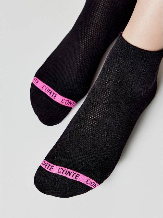 Носки женские хлопковые CE ACTIVE (короткие, махр. стопа) 16С-92СП, р.23, 573 черный - 1