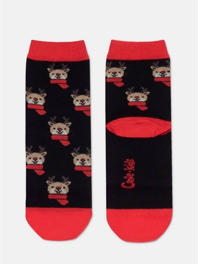 Носки детские CK NEW YEAR 21С-67СП, р.16-18, 908 черный - 2