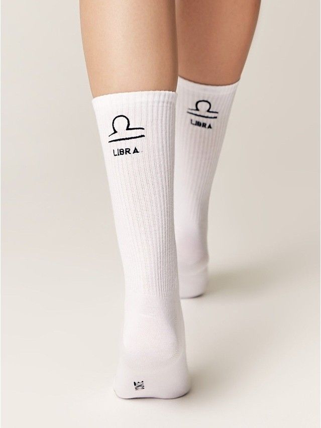 Носки женские хлопковые C FANTASY (с вышивкой) 24С-77СП, р.23-25, 638 белый - 2