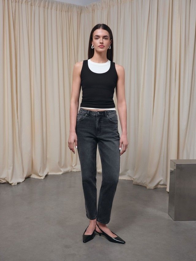 Джинсы женские C CON-847, р.164-90, washed black - 1