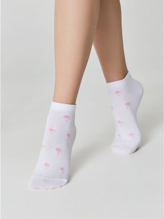Носки женские хлопковые CE ACTIVE (короткие) 23С-111СП, р.23, 589 белый-розовый - 5