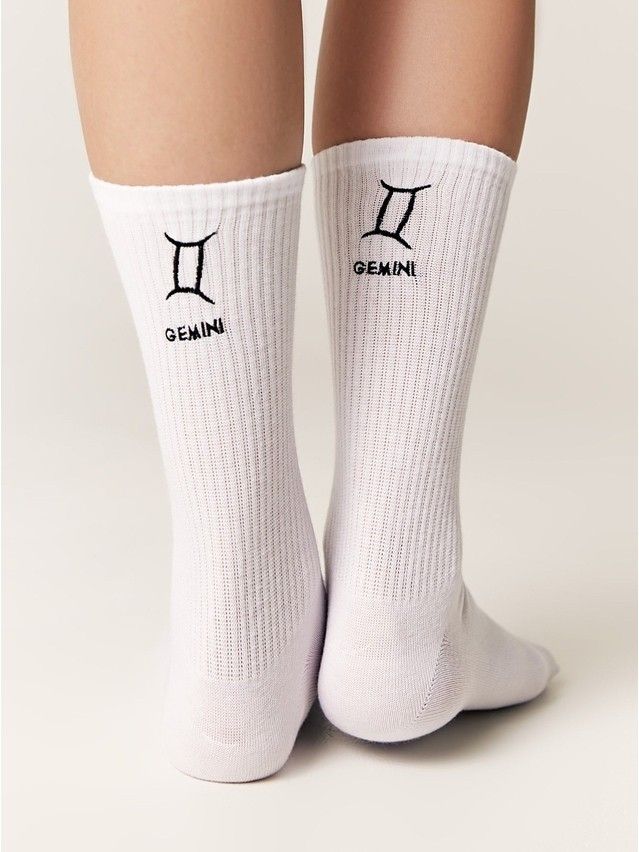 Носки женские хлопковые C FANTASY (с вышивкой) 24С-77СП, р.23-25, 639 белый - 2