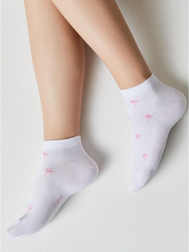 Носки женские хлопковые CE ACTIVE (короткие) 23С-111СП, р.23, 589 белый-розовый - 3