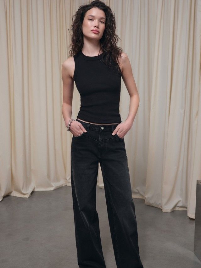 Джинсы женские C CON-801, р.164-90, washed black - 1