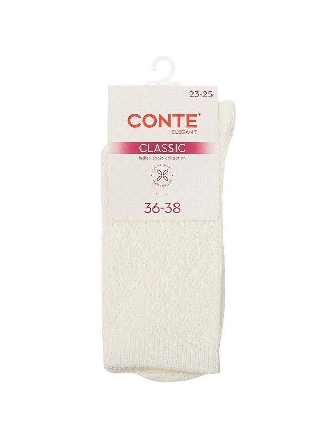 Носки женские хлопковые CE CLASSIC (ажурные) 25С-35СП, р.23-25, 787 молочный - 4