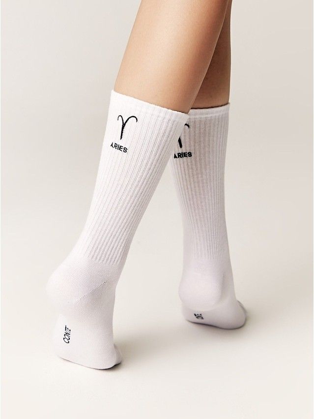 Носки женские хлопковые C FANTASY (с вышивкой) 24С-77СП, р.23-25, 666 белый - 5