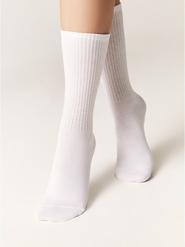 Носки женские хлопковые C FANTASY (с вышивкой) 24С-77СП, р.23-25, 639 белый - 6