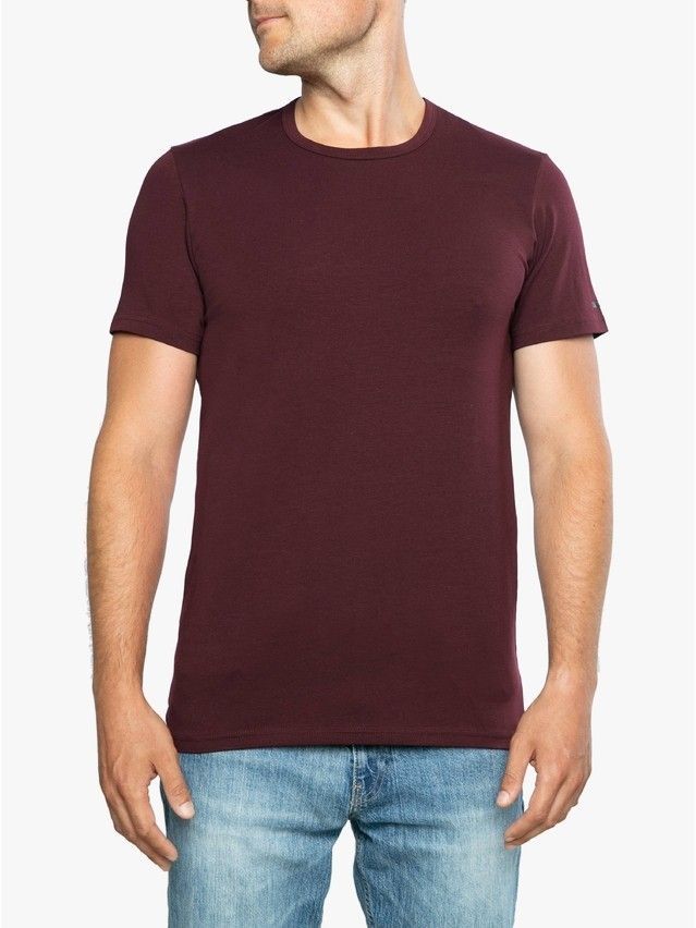 Футболка DW BASIC MF 309-10, р.170,176-100, bordo - 2