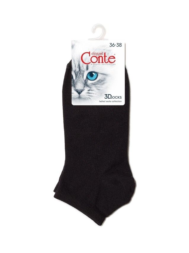 Носки женские хлопковые CE 3DSOCKS (короткие) 24С-3СП, р.23-25, 000 черный - 3