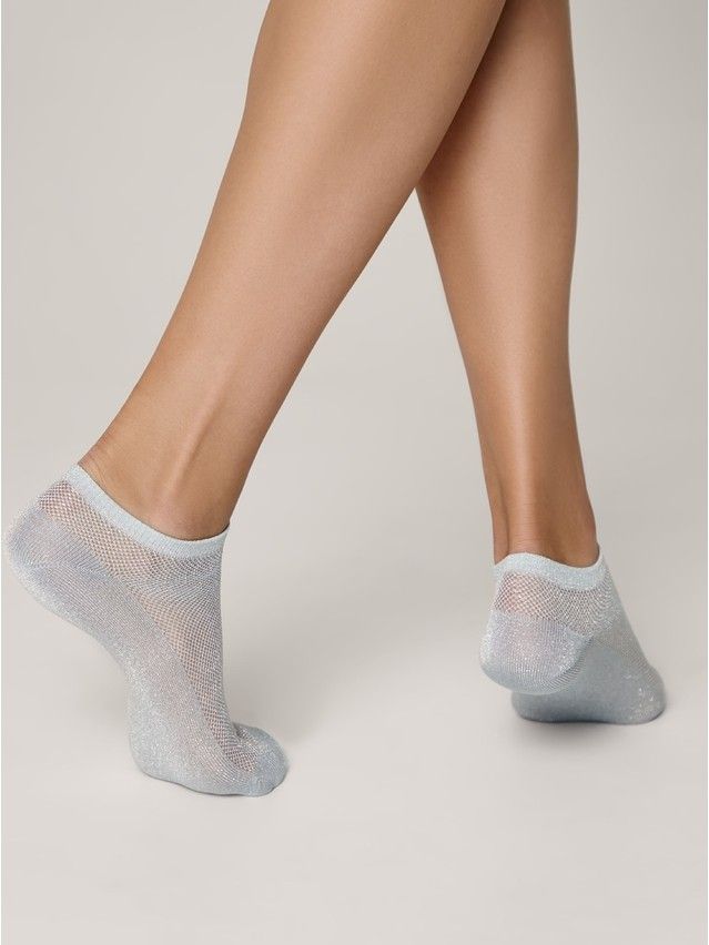 Носки женские вискозные CE ACTIVE (ультракороткие, люрекс) 21С-30СП, р.23, 277 голубой - 2