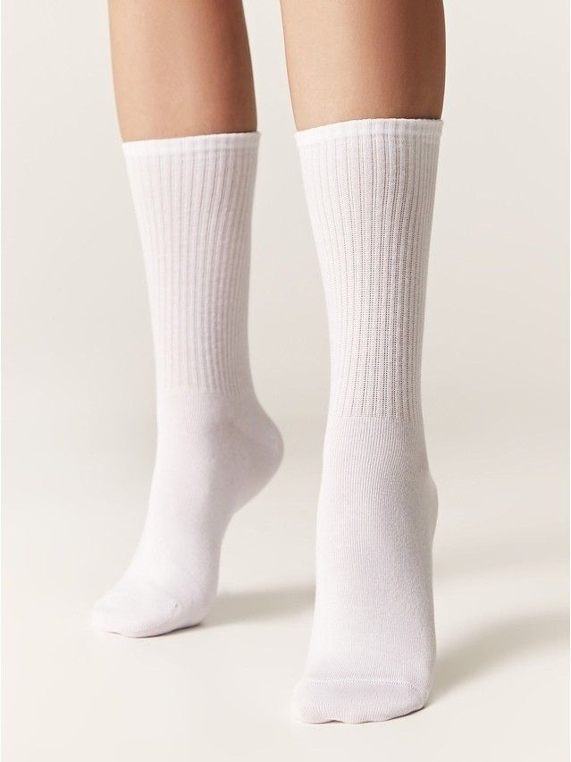 Носки женские хлопковые C FANTASY (с вышивкой) 24С-77СП, р.23-25, 664 белый - 3