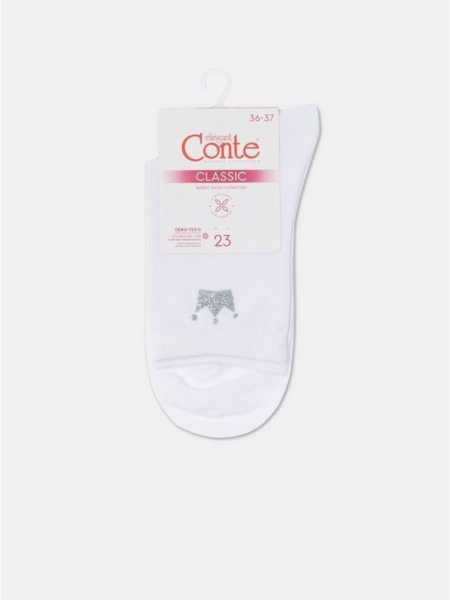 Носки женские хлопковые CE CLASSIC (с декором) 22С-40СП, р.36-37, 430 белый - 6