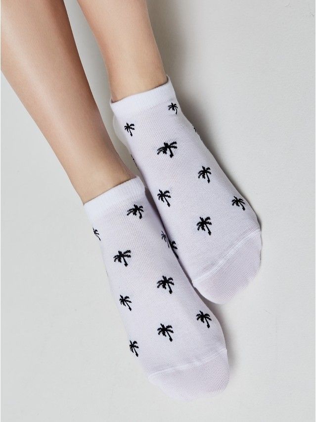 Носки женские хлопковые CE ACTIVE (короткие) 23С-111СП, р.23, 589 белый-черный - 1