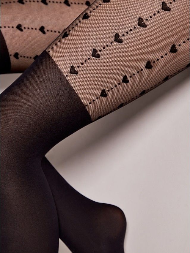 Колготки женские CE FANTASY HEARTS, р.2, nero - 3