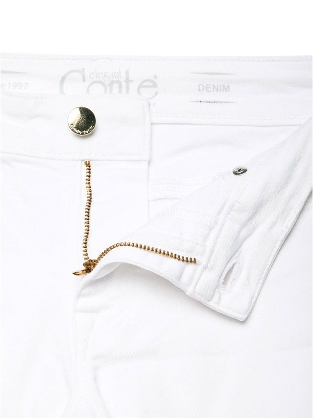 Denim trousers CONTE ELEGANT CON-128, s.170-102, white - 8