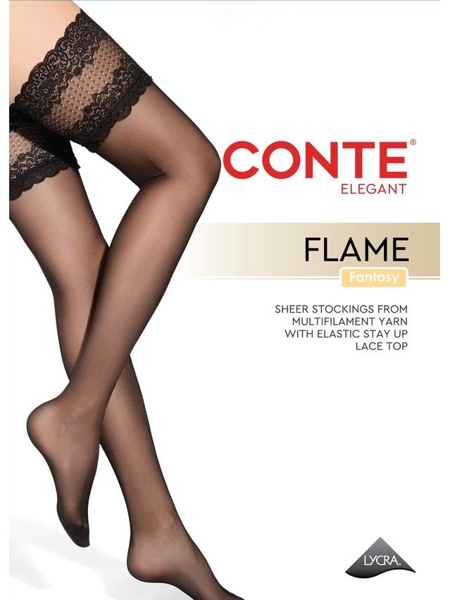 Women's stockings CONTE ELEGANT FLAME, s.23-25 (1/2),bronz - 7