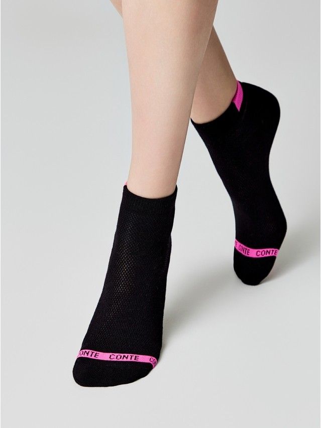 Носки женские хлопковые CE ACTIVE (короткие, махр. стопа) 16С-92СП, р.23, 573 черный - 2