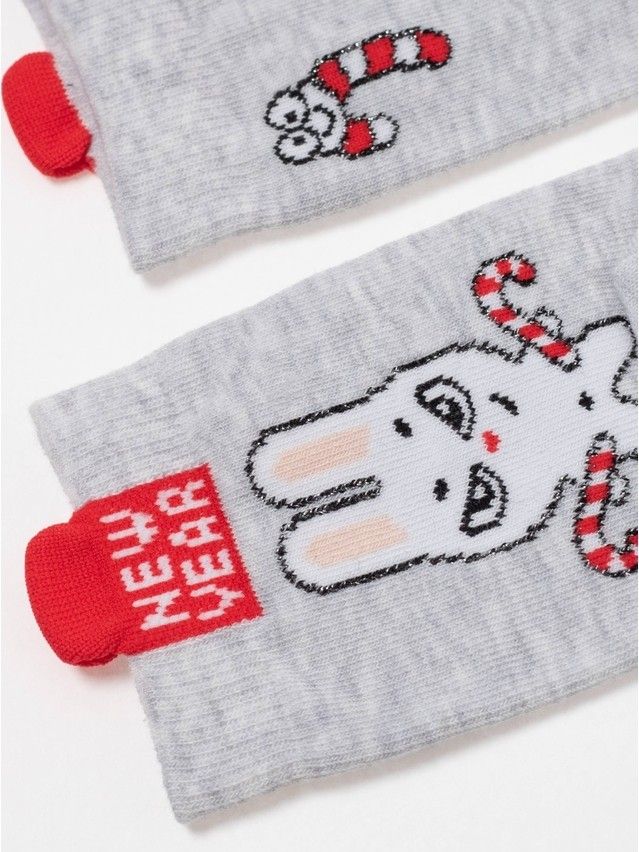 Носки детские CK NEW YEAR 21С-64СП, р.9-10, 907 светло-серый - 2