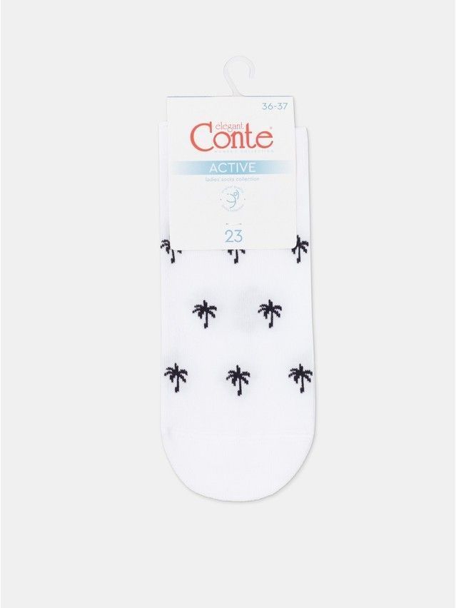 Носки женские хлопковые CE ACTIVE (короткие) 23С-111СП, р.23, 589 белый-черный - 8