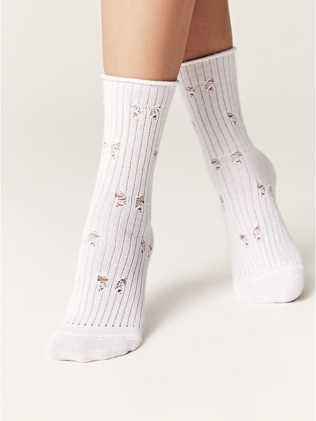 Носки женские хлопковые CE CLASSIC (ажурные, без резинки) 24С-99СП, р.23-25, 628 белый - 3