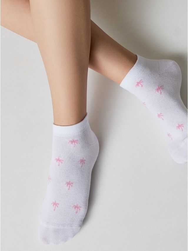 Носки женские хлопковые CE ACTIVE (короткие) 23С-111СП, р.23, 589 белый-розовый - 4