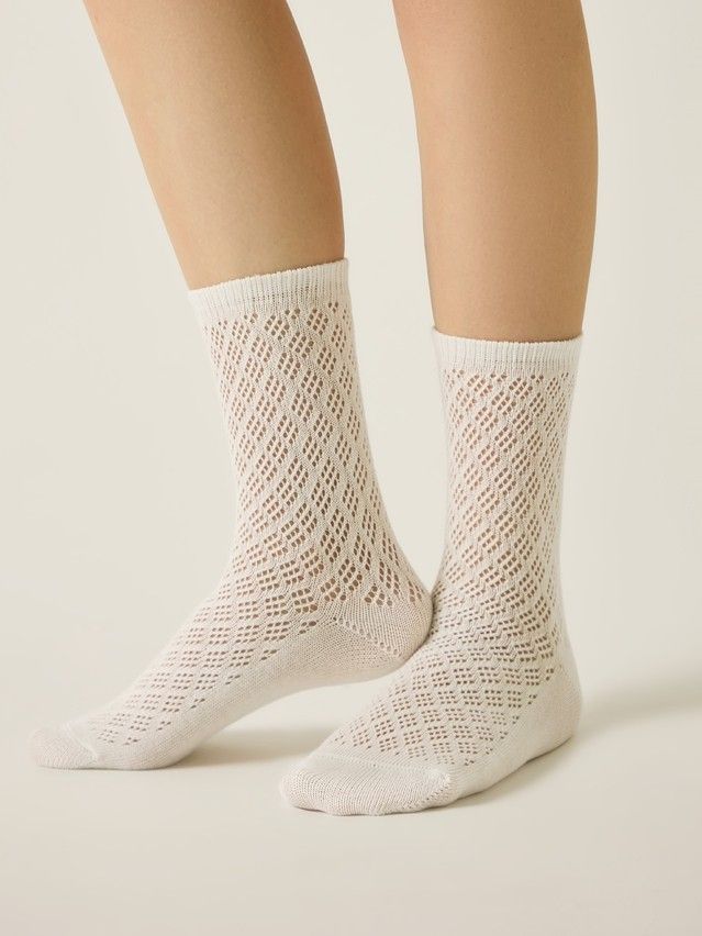 Носки женские хлопковые CE CLASSIC (ажурные) 25С-35СП, р.23-25, 787 молочный - 1