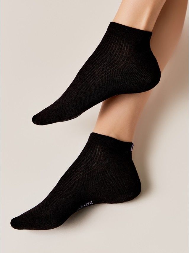 Носки женские хлопковые CE ACTIVE (короткие, махр. стопа) 16С-92СП, р.23-25, 571 черный - 2