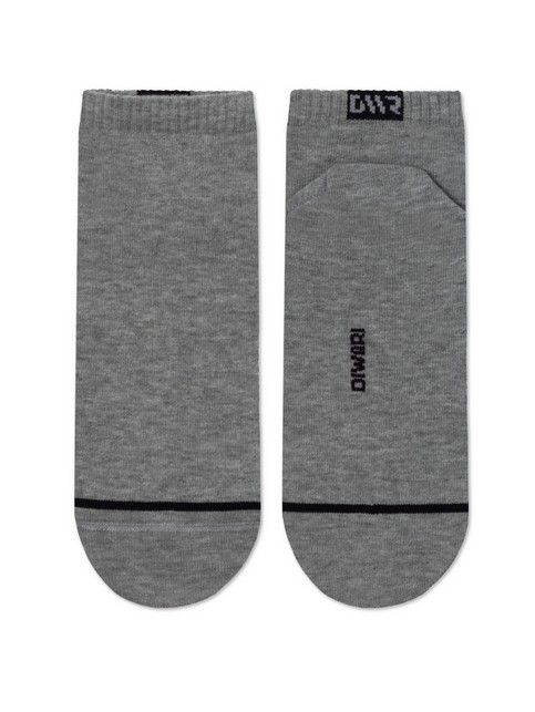 Короткие серые носки из хлопка с отсылкой к логотипу бренда, модель 184