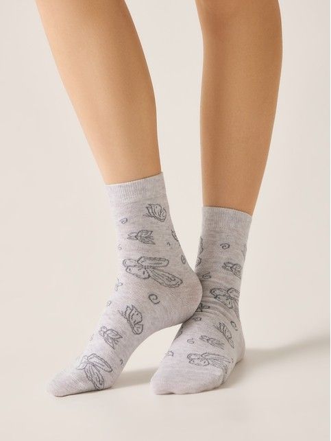 Классические хлопковые носки с рисунком «бабочки»