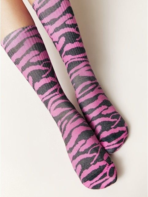 Удлиненные носки из лимитированной коллекции с анималистичным принтом, модель 670