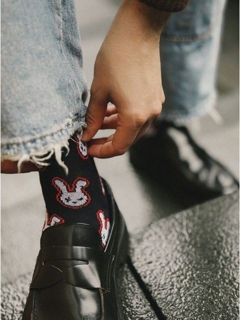 Хлопковые носки HAPPY с рисунком «Кролики»