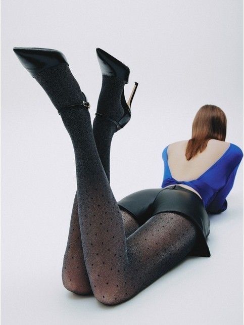 Колготки с люрексом и рисунком «в точку» LUXE DOTS