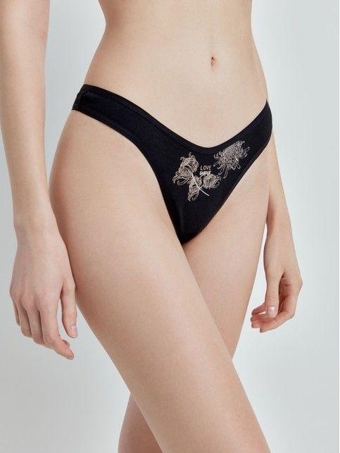 Трусы «бразилиана» с V-образной линией талии и рисунком TATTOO NEW LBR 1767