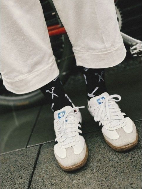 Хлопковые носки HAPPY с рисунком «Барбершоп»