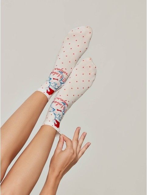 Новогодние носки с рисунком «Пингвин»